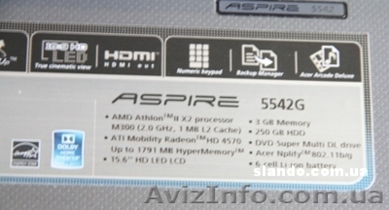 ноутбук ACER 5542G - <ro>Изображение</ro><ru>Изображение</ru> #3, <ru>Объявление</ru> #474128