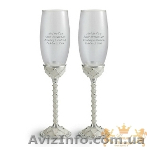 Свадебные бокалы, приборы для торта класса DeLuxe - <ro>Изображение</ro><ru>Изображение</ru> #7, <ru>Объявление</ru> #504572