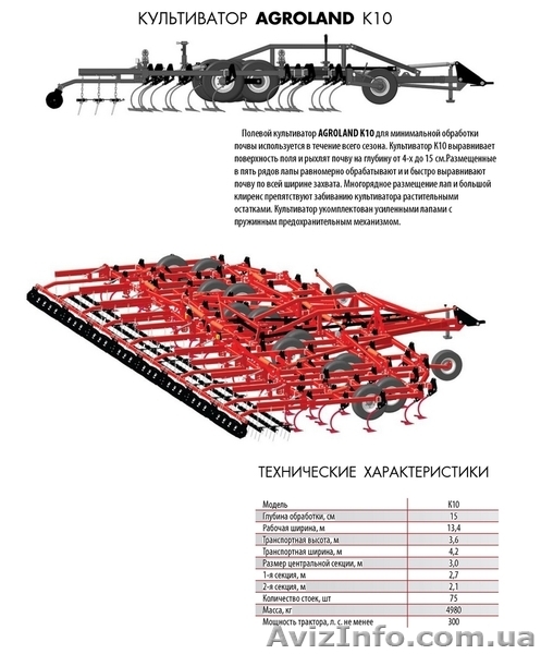 Культиватор Agroland K10 (аналог Great Plains 6544) - <ro>Изображение</ro><ru>Изображение</ru> #2, <ru>Объявление</ru> #557890