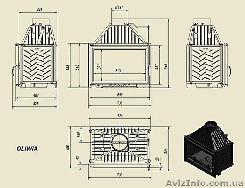 Каминная топка Kratki Oliwia 18 кВт - <ro>Изображение</ro><ru>Изображение</ru> #2, <ru>Объявление</ru> #803715