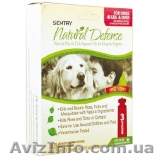 SENTRY НАТУРАЛЬНАЯ ЗАЩИТА (Natural Defense) капли от блох и клещей для собак - <ro>Изображение</ro><ru>Изображение</ru> #3, <ru>Объявление</ru> #855478