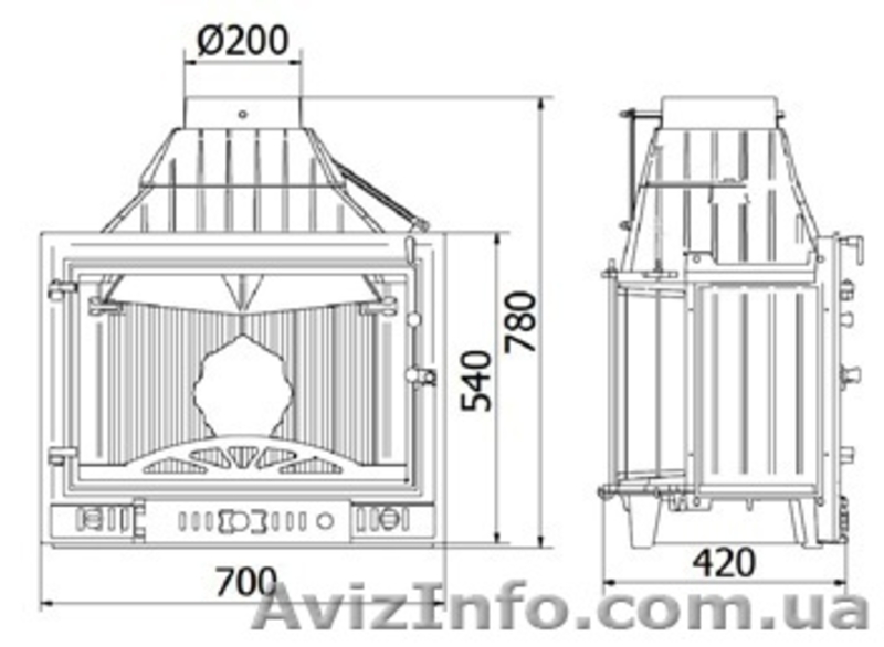 Камин Kaw-Met W3 14 кВт - <ro>Изображение</ro><ru>Изображение</ru> #2, <ru>Объявление</ru> #858696