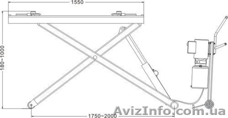 МО 610 MR Подъемник ножничный подкатной. 2,7 т. - <ro>Изображение</ro><ru>Изображение</ru> #4, <ru>Объявление</ru> #930596