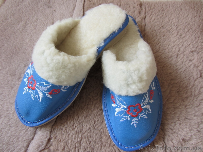 тапочки кожаные на овчине мужские и женские  - <ro>Изображение</ro><ru>Изображение</ru> #4, <ru>Объявление</ru> #986958