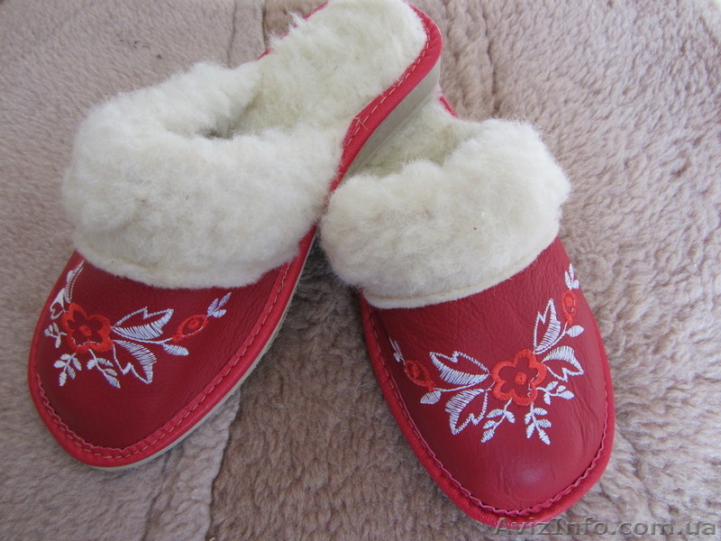 тапочки кожаные на овчине мужские и женские  - <ro>Изображение</ro><ru>Изображение</ru> #5, <ru>Объявление</ru> #986958