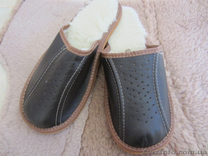 тапочки кожаные на овчине мужские и женские  - <ro>Изображение</ro><ru>Изображение</ru> #6, <ru>Объявление</ru> #986958