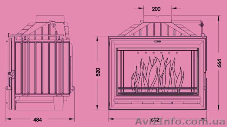 Каминная топка Uniflam 700 Option с шибером - <ro>Изображение</ro><ru>Изображение</ru> #3, <ru>Объявление</ru> #1122567