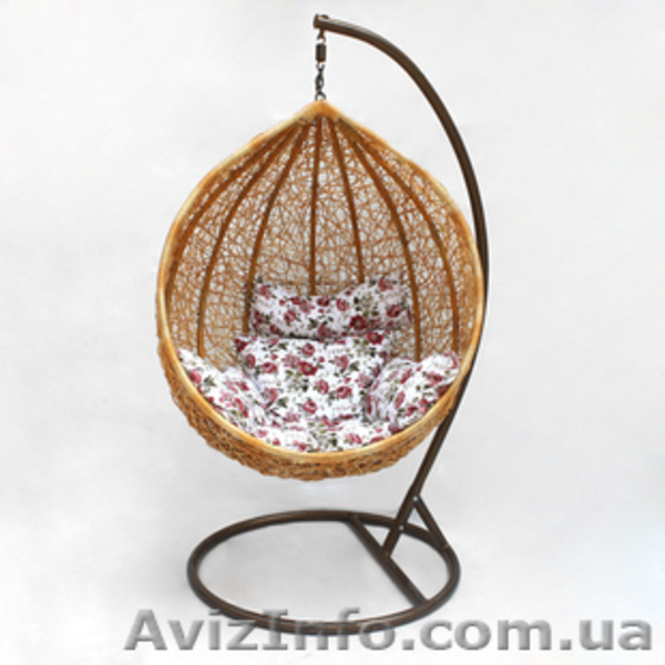 Садовая качель кокон Гарди из искусственного ротанга. - <ro>Изображение</ro><ru>Изображение</ru> #3, <ru>Объявление</ru> #1213288