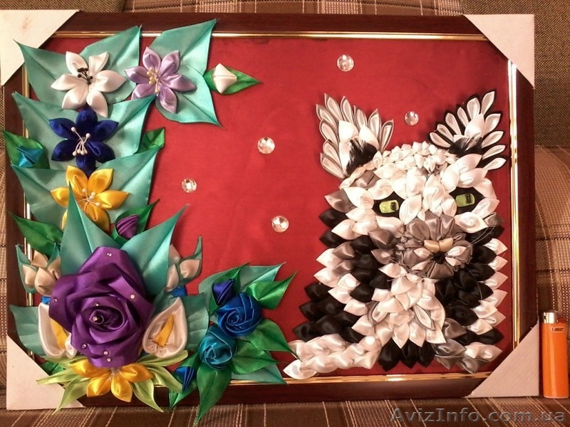 картина в стиле канзаши - <ro>Изображение</ro><ru>Изображение</ru> #3, <ru>Объявление</ru> #1218579