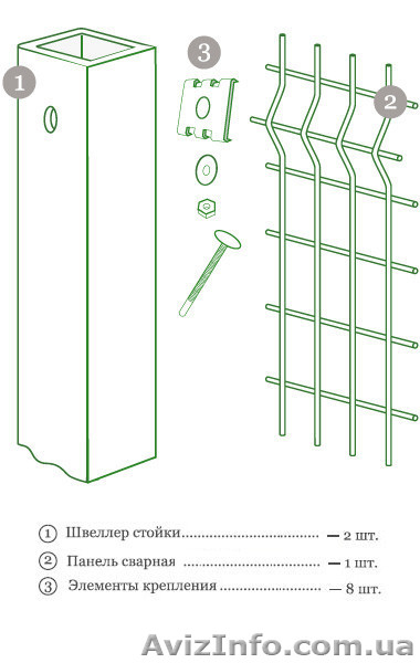 Ограждения панельные типа «Кольчуга» - <ro>Изображение</ro><ru>Изображение</ru> #3, <ru>Объявление</ru> #1262882