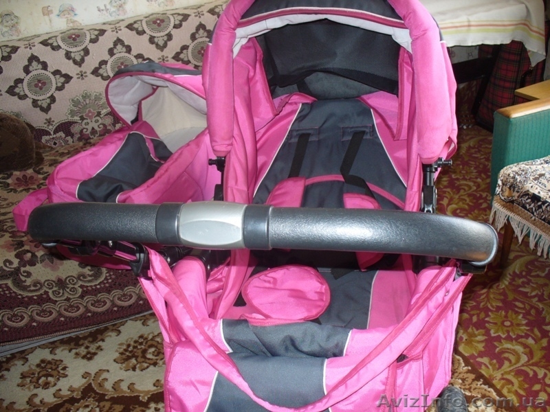 Коляска детская "adbor" розовая - <ro>Изображение</ro><ru>Изображение</ru> #4, <ru>Объявление</ru> #1273756