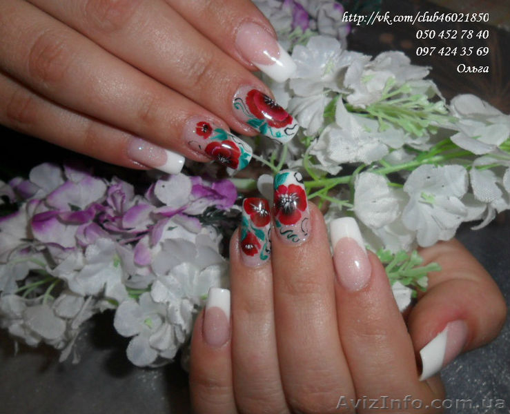  Коррекция ногтей акрилом, наращивание, худ.роспись, маникюр. - <ro>Изображение</ro><ru>Изображение</ru> #10, <ru>Объявление</ru> #1326328