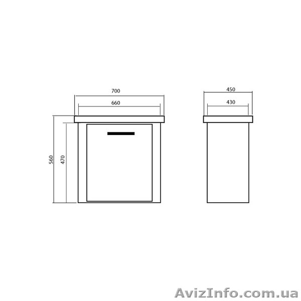 Умывальник с тумбой АКВА РОДОС Милано 70 - <ro>Изображение</ro><ru>Изображение</ru> #3, <ru>Объявление</ru> #1335252