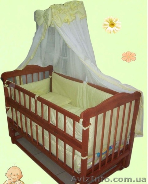 Акция! Комплект для сна! Кроватка маятник+ матрас + постель. Новое - <ro>Изображение</ro><ru>Изображение</ru> #4, <ru>Объявление</ru> #1457523