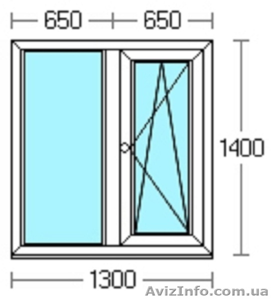 Пластиковое окно Rehau 1300x1400 мм - <ro>Изображение</ro><ru>Изображение</ru> #1, <ru>Объявление</ru> #1545164