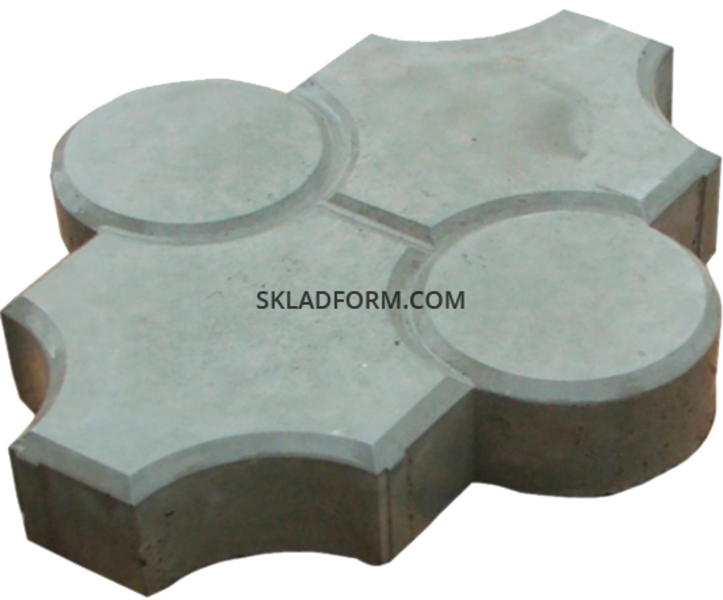 Формы для тротуарной плитки Клевер с кругами гладкий 4,5 см - <ro>Изображение</ro><ru>Изображение</ru> #3, <ru>Объявление</ru> #1644864