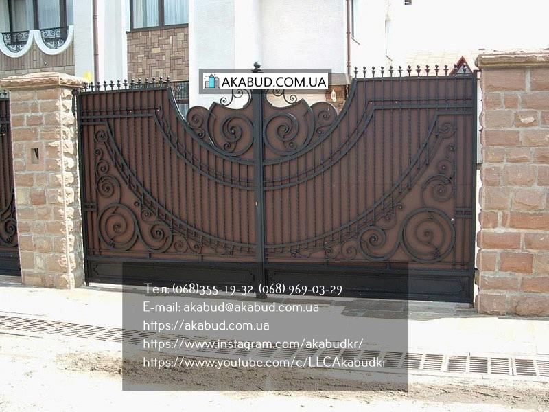 Кованые распашные ворота - <ro>Изображение</ro><ru>Изображение</ru> #3, <ru>Объявление</ru> #1708664