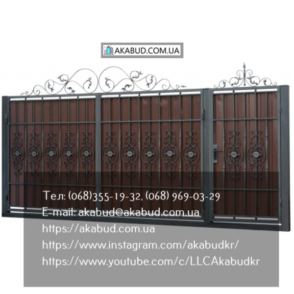 Ворота распашные на заказ в Кривом Роге.  Ворота распашные из профнастила - <ro>Изображение</ro><ru>Изображение</ru> #4, <ru>Объявление</ru> #1708665