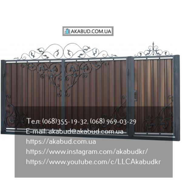 Ворота распашные на заказ в Кривом Роге.  Ворота распашные из профнастила - <ro>Изображение</ro><ru>Изображение</ru> #5, <ru>Объявление</ru> #1708665