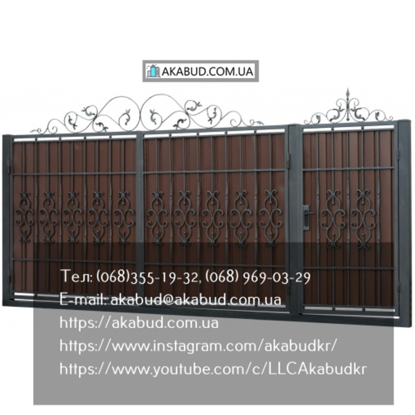 Ворота распашные на заказ в Кривом Роге.  Ворота распашные из профнастила - <ro>Изображение</ro><ru>Изображение</ru> #6, <ru>Объявление</ru> #1708665