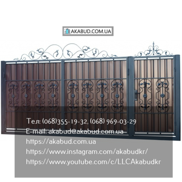 Ворота распашные на заказ в Кривом Роге.  Ворота распашные из профнастила - <ro>Изображение</ro><ru>Изображение</ru> #7, <ru>Объявление</ru> #1708665