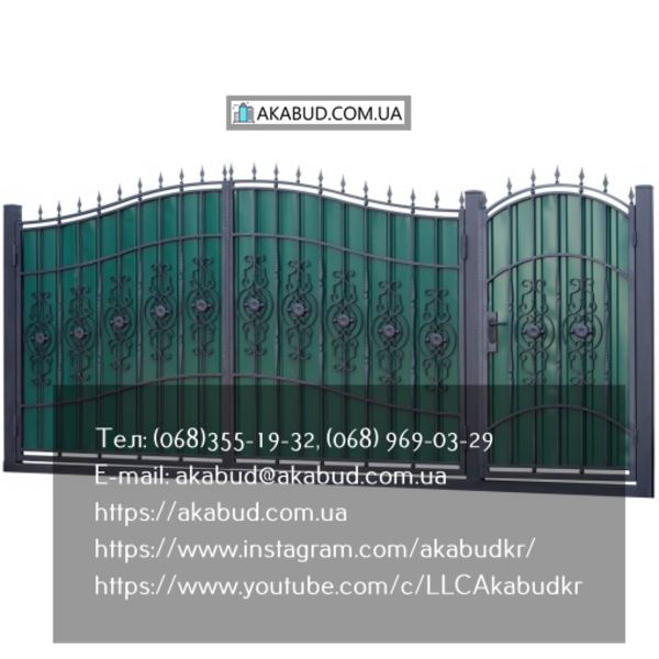 Ворота распашные на заказ в Кривом Роге.  Ворота распашные из профнастила - <ro>Изображение</ro><ru>Изображение</ru> #8, <ru>Объявление</ru> #1708665