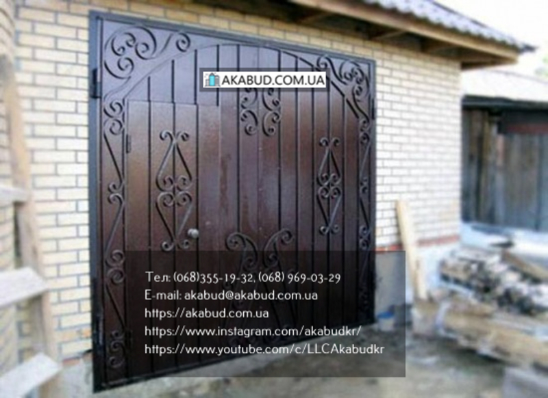 Гаражные металлические ворота распашные - <ro>Изображение</ro><ru>Изображение</ru> #6, <ru>Объявление</ru> #1708667