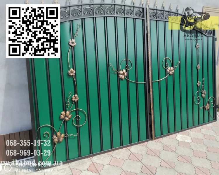 Орні (розпашні ворота), відкатні. Гаражні ворота. Навіс, перила. - <ro>Изображение</ro><ru>Изображение</ru> #3, <ru>Объявление</ru> #1743238