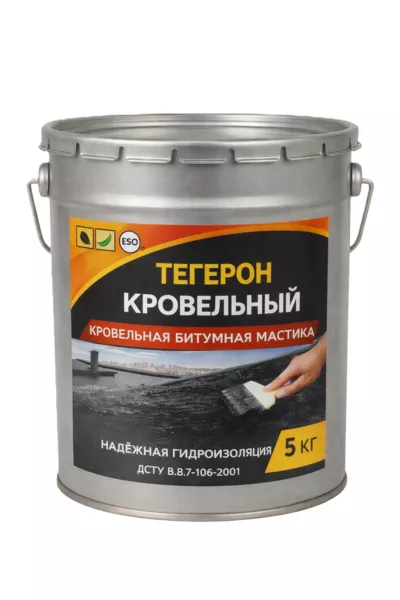 Тегерон Кровельный Ecobit ведро 5,0 кг - кровельная битумная мастика . - <ro>Изображение</ro><ru>Изображение</ru> #1, <ru>Объявление</ru> #1752279