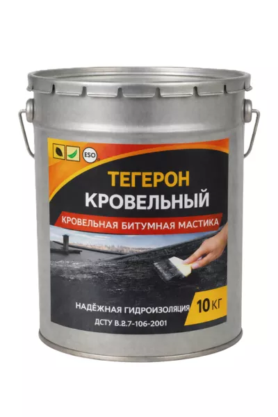 Тегерон Кровельный Ecobit ведро 10,0 кг - кровельная битумная мастика  - <ro>Изображение</ro><ru>Изображение</ru> #1, <ru>Объявление</ru> #1752280