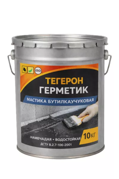 ТЕГЕРОН Герметик ЭКОБИТ ведро 10 кг мастика бутилкаучуковая ДСТУ Б В.2.7-77-98  - <ro>Изображение</ro><ru>Изображение</ru> #1, <ru>Объявление</ru> #1752312