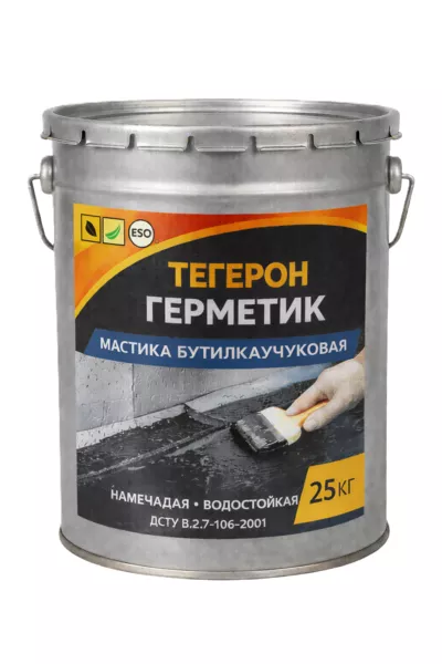 ТЕГЕРОН Герметик ЭКОБИТ ведро 25 кг мастика бутилкаучуковая ДСТУ Б В.2.7-77-98  - <ro>Изображение</ro><ru>Изображение</ru> #1, <ru>Объявление</ru> #1752314