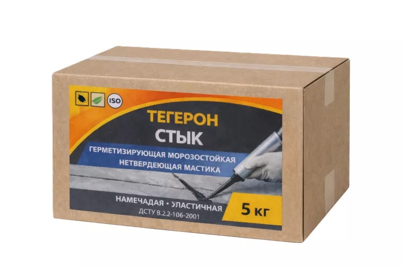 Тегерон Стык Экобит ящик 5 кг герметизирующая морозостойкая нетвердеющая мастика - <ro>Изображение</ro><ru>Изображение</ru> #1, <ru>Объявление</ru> #1752384