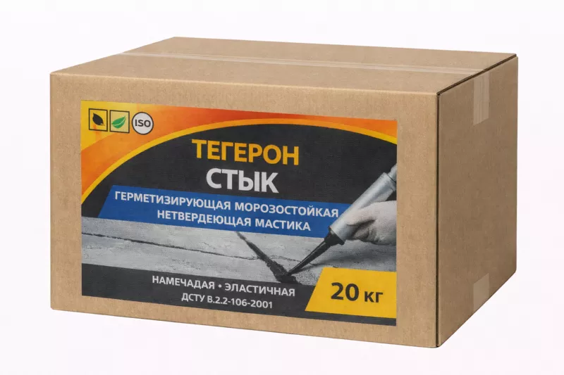 Тегерон Стык Экобит ящик 20 кг герметизирующая морозостойкая  мастика - <ro>Изображение</ro><ru>Изображение</ru> #1, <ru>Объявление</ru> #1752386
