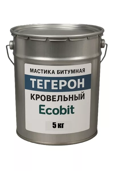 Тегерон Кровельный Ecobit ведро 5,0 кг - кровельная битумная мастика . - <ro>Изображение</ro><ru>Изображение</ru> #2, <ru>Объявление</ru> #1752279