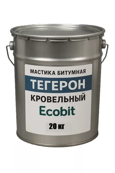 Тегерон Кровельный Ecobit ведро 20,0 кг - кровельная битумная мастика  - <ro>Изображение</ro><ru>Изображение</ru> #2, <ru>Объявление</ru> #1752281