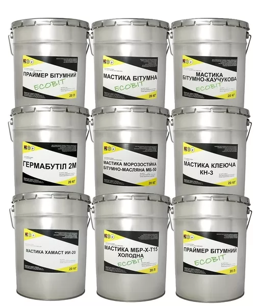 СтройИзол-Герметик ЭКОБИТ ведро 20,0 кг бутилкаучуковая мастика для швов  - <ro>Изображение</ro><ru>Изображение</ru> #5, <ru>Объявление</ru> #1752886