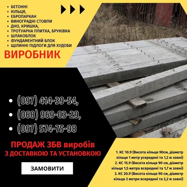 Залізобетонні кільця | Європаркан | Металовироби — Акабуд - <ro>Изображение</ro><ru>Изображение</ru> #6, <ru>Объявление</ru> #1753171